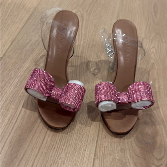Hannah Pink Bow Women's Sandals - Picture 1 of 3